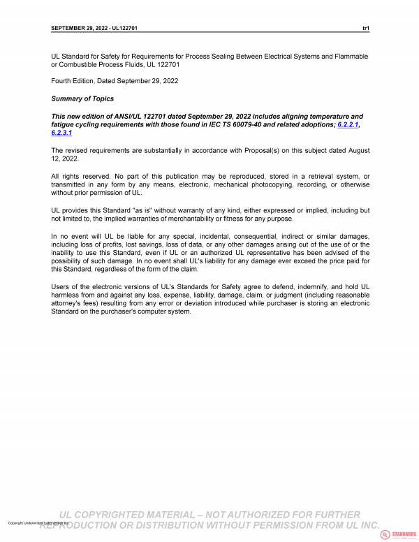 UL 122701 PDF